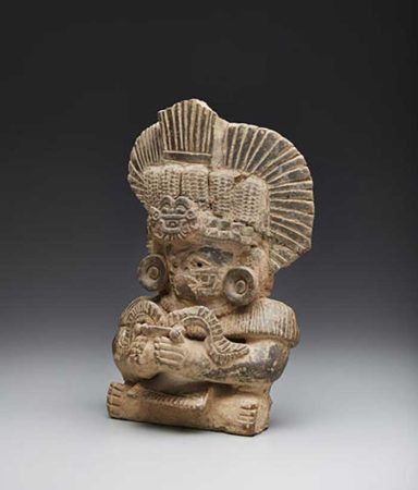 Zapotec Seated Figural Urn, Monte Alban IIIB, Late Classic, ca A.D. 550-950 (est £1,900-£3,100)