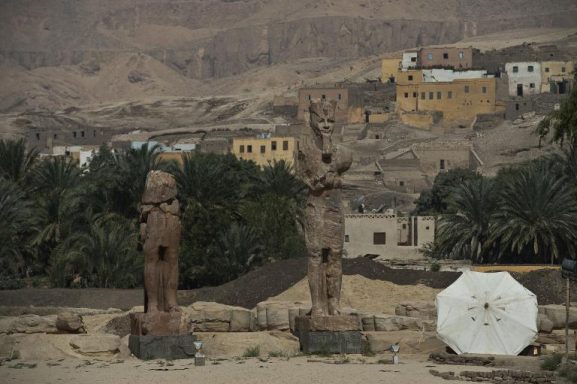 Colossal kings rebuilt in Luxor