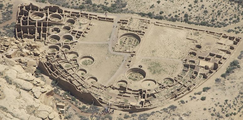 Pueblo Bonito at Chaco Canyon. 