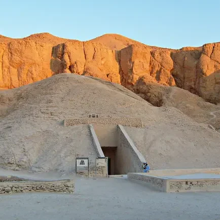 Man walks around he site of Cerro Quemado.