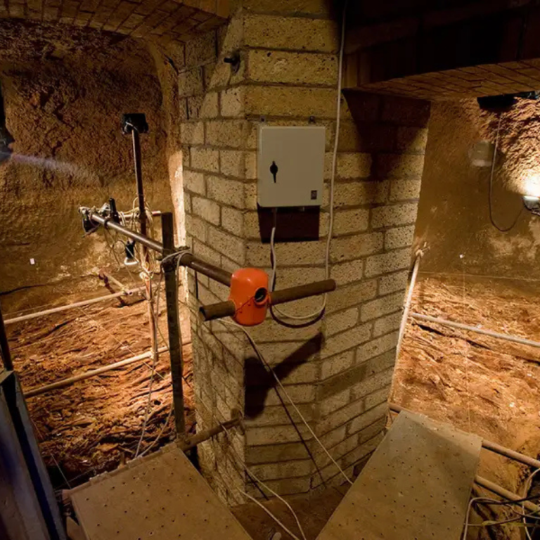 The site of Cerro Quemado Man walks around he site of Cerro Quemado.