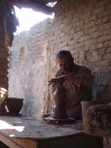 Salah at work making pottery in Fustat