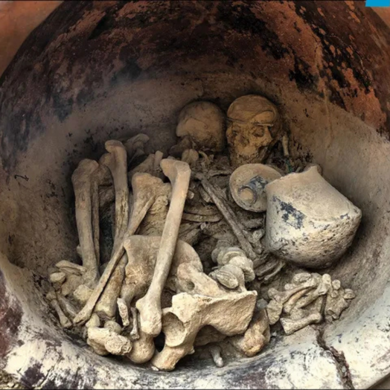 The site of Cerro Quemado Man walks around he site of Cerro Quemado.