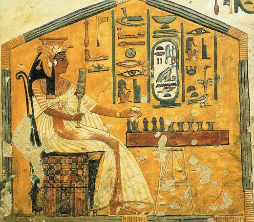 A wall painting from Nefertari's tomb