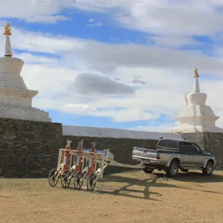 The site of Cerro Quemado Man walks around he site of Cerro Quemado.