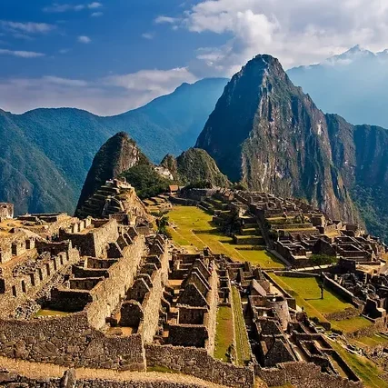 Man walks around he site of Cerro Quemado.